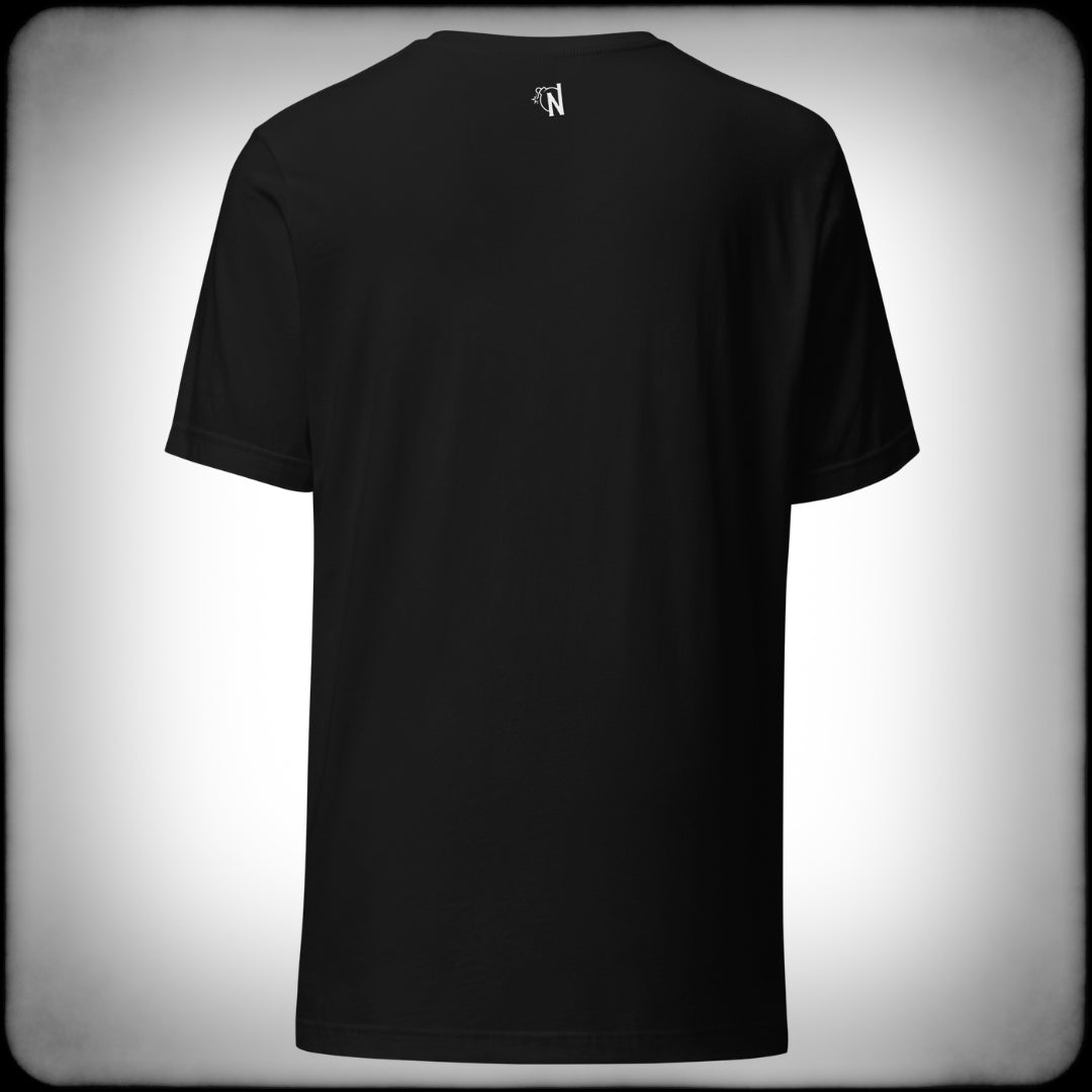 Black Unisex T-shirt Back - Nuanced Nihilist