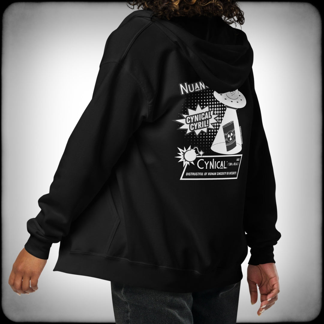 Cynical Definition Jacket Hoodie Back Female - Nuanced Nihilist
