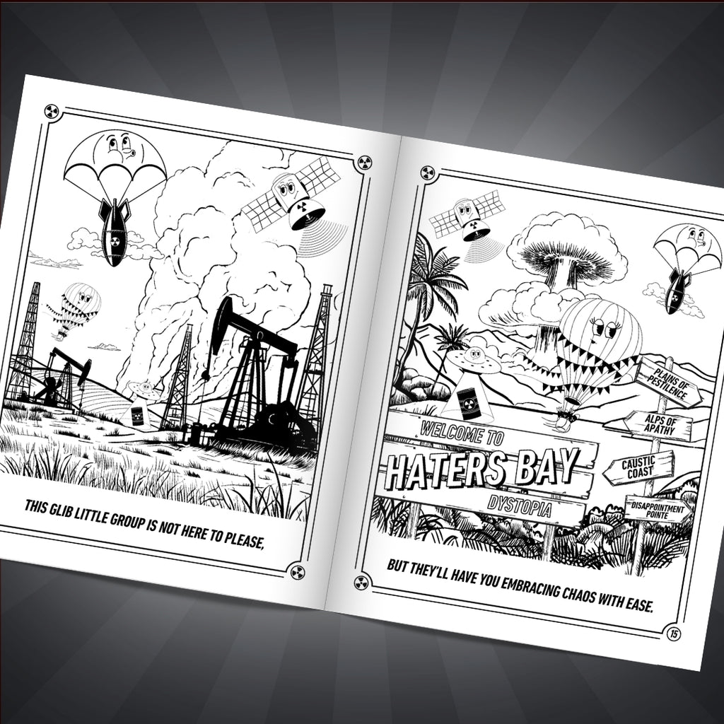 Futility Friends Coloring Book Inside Pages 14 and 15 - Nuanced Nihilist