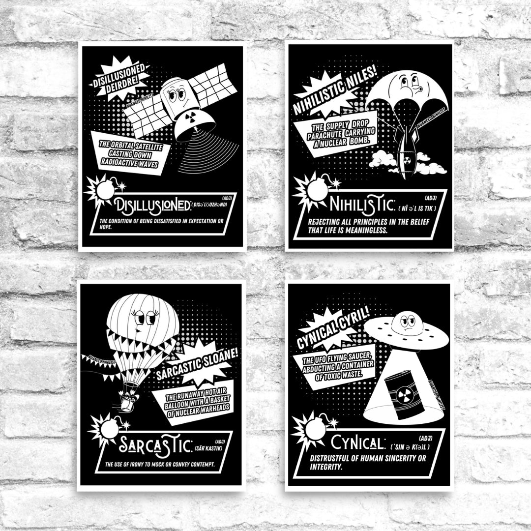 Futility Friends Definitions 8x10 Posters - Nuanced Nihilist