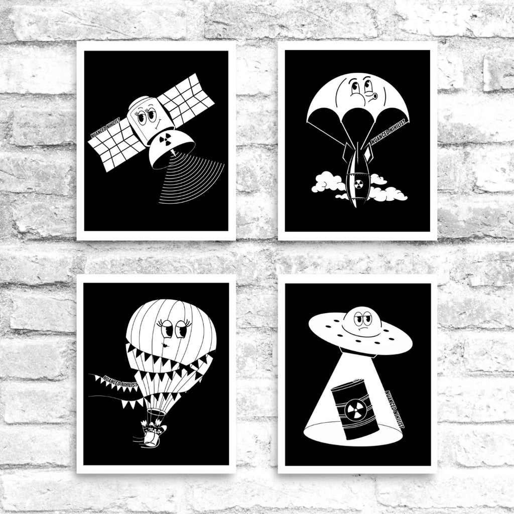 Futility Friends Noir 8x10 Posters - Nuanced Nihilist