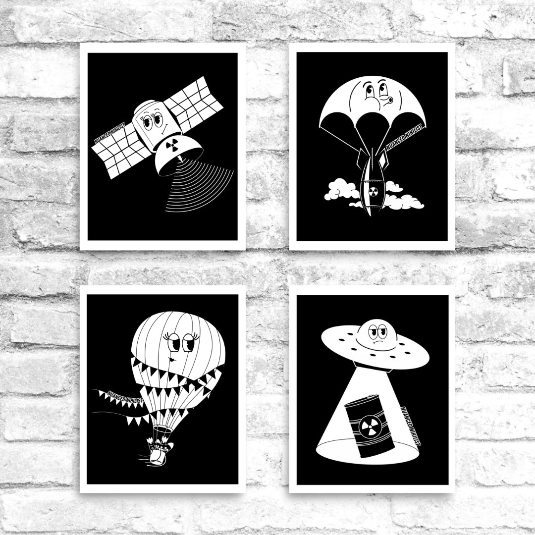 Futility Friends Noir 8x10 Posters - Nuanced Nihilist