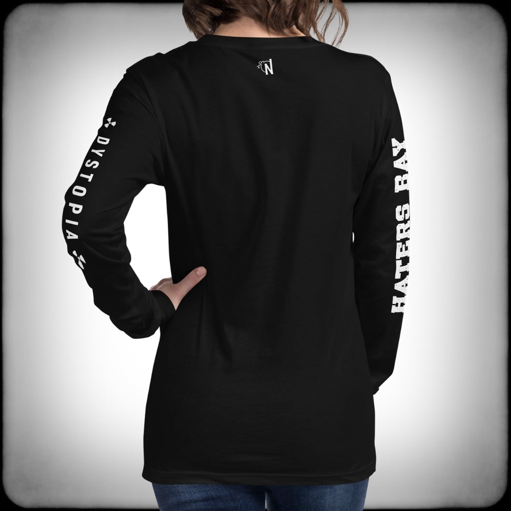 Haters Bay Collegiate Long-Sleeve Shirt Back Female - Nuanced Nihilist