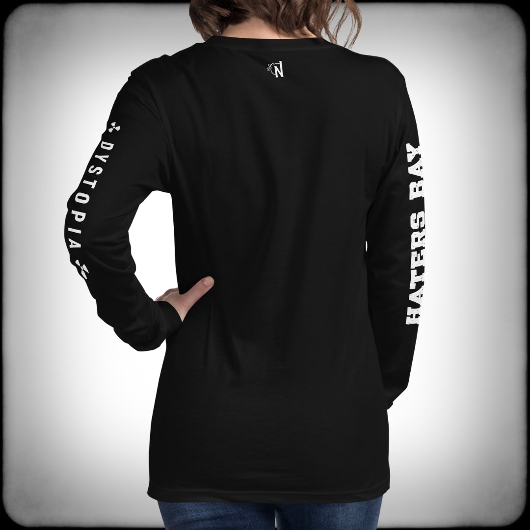 Haters Bay Collegiate Long-Sleeve Shirt Back Female - Nuanced Nihilist