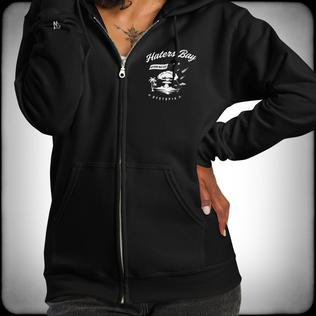 Haters Bay Vacay Hoodie Jacket Front Female - Nuanced Nihilist