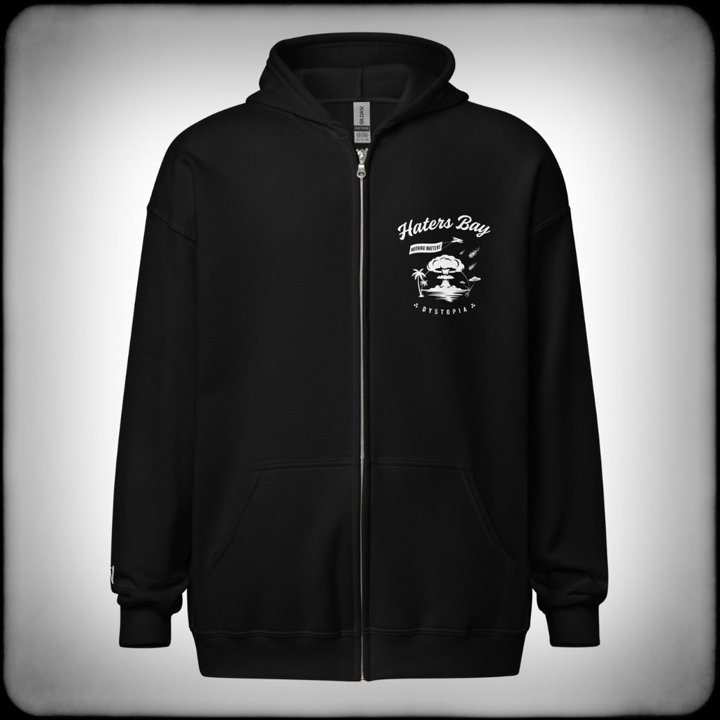 Haters Bay Vacay Hoodie Jacket Front - Nuanced Nihilist