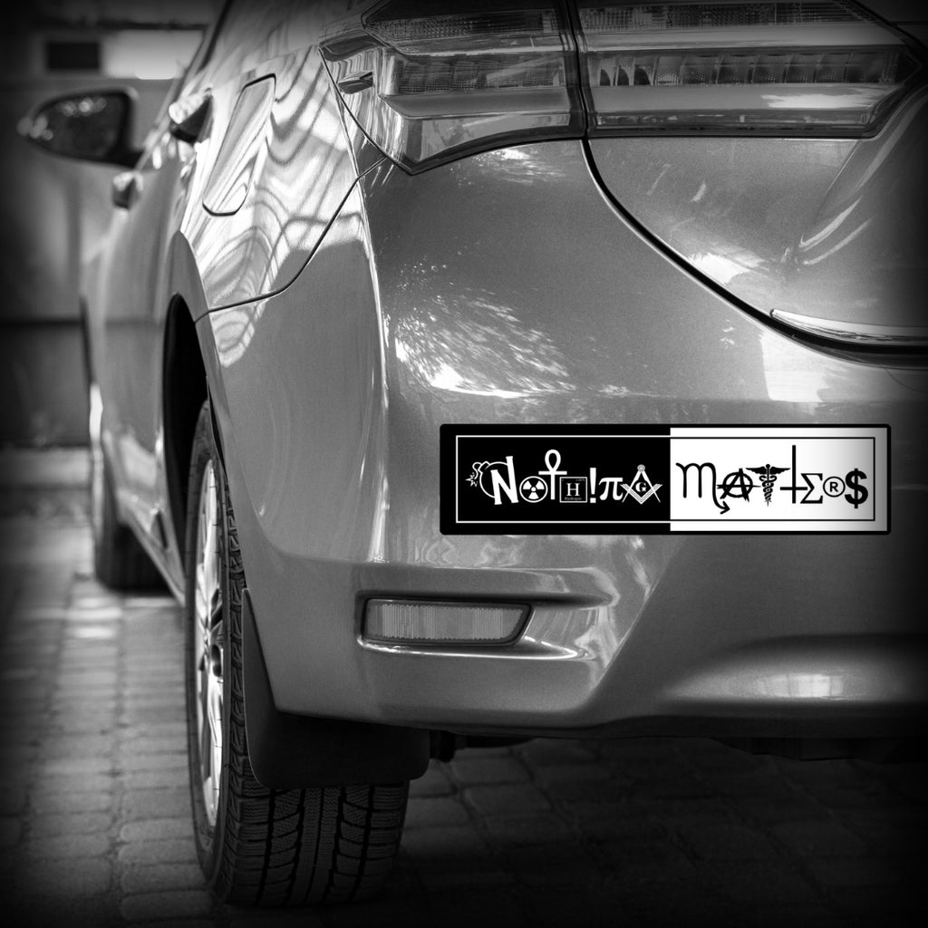 Nothing Matters symbols Sticker Car Bumper - Nuanced Nihilist