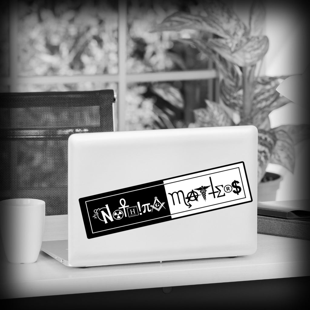 Nothing Matters symbols Sticker Light Laptop - Nuanced Nihilist
