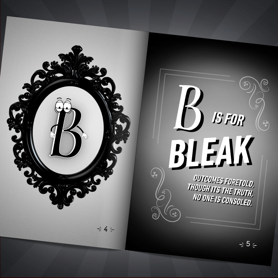 Nuanced Nihilist ABCs Book Inside Page Letter B - Nuanced Nihilist