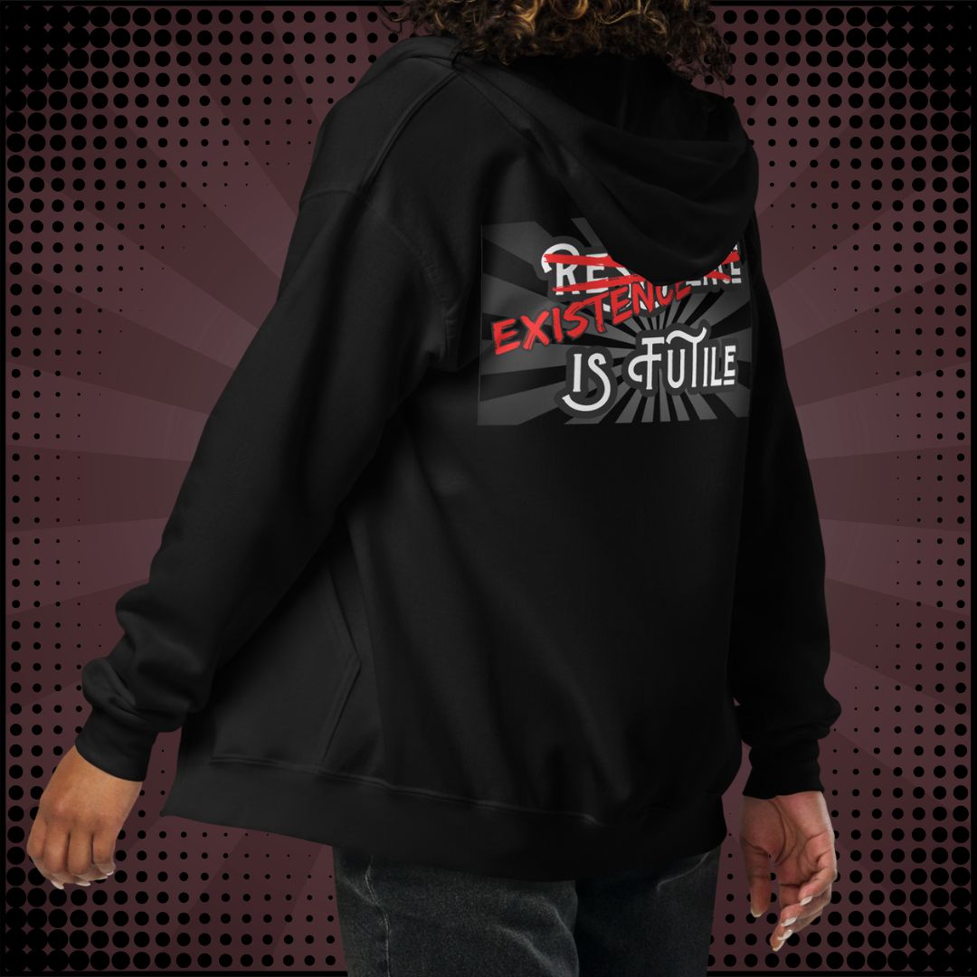 Nuanced Nihilist Existence is Futile Brand Logo Hoodie Jacket