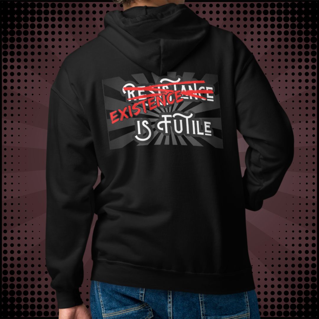 Nuanced Nihilist Existence is Futile Brand Logo Hoodie Jacket