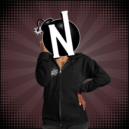 Nuanced Nihilist Existence is Futile Brand Logo Hoodie Jacket Front