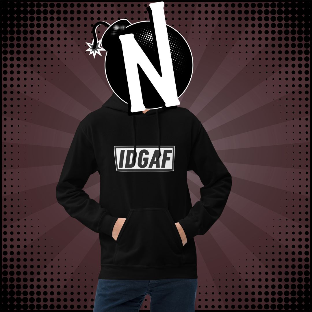 Nuanced Nihilist IDGAF Hoodie Sweater