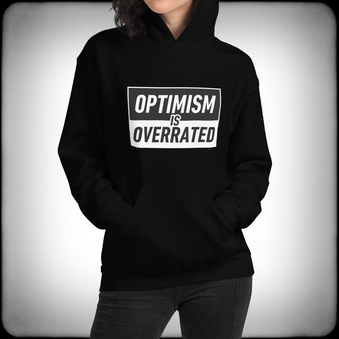 Optimism is Overrated Hoodie Female - Nuanced Nihilist