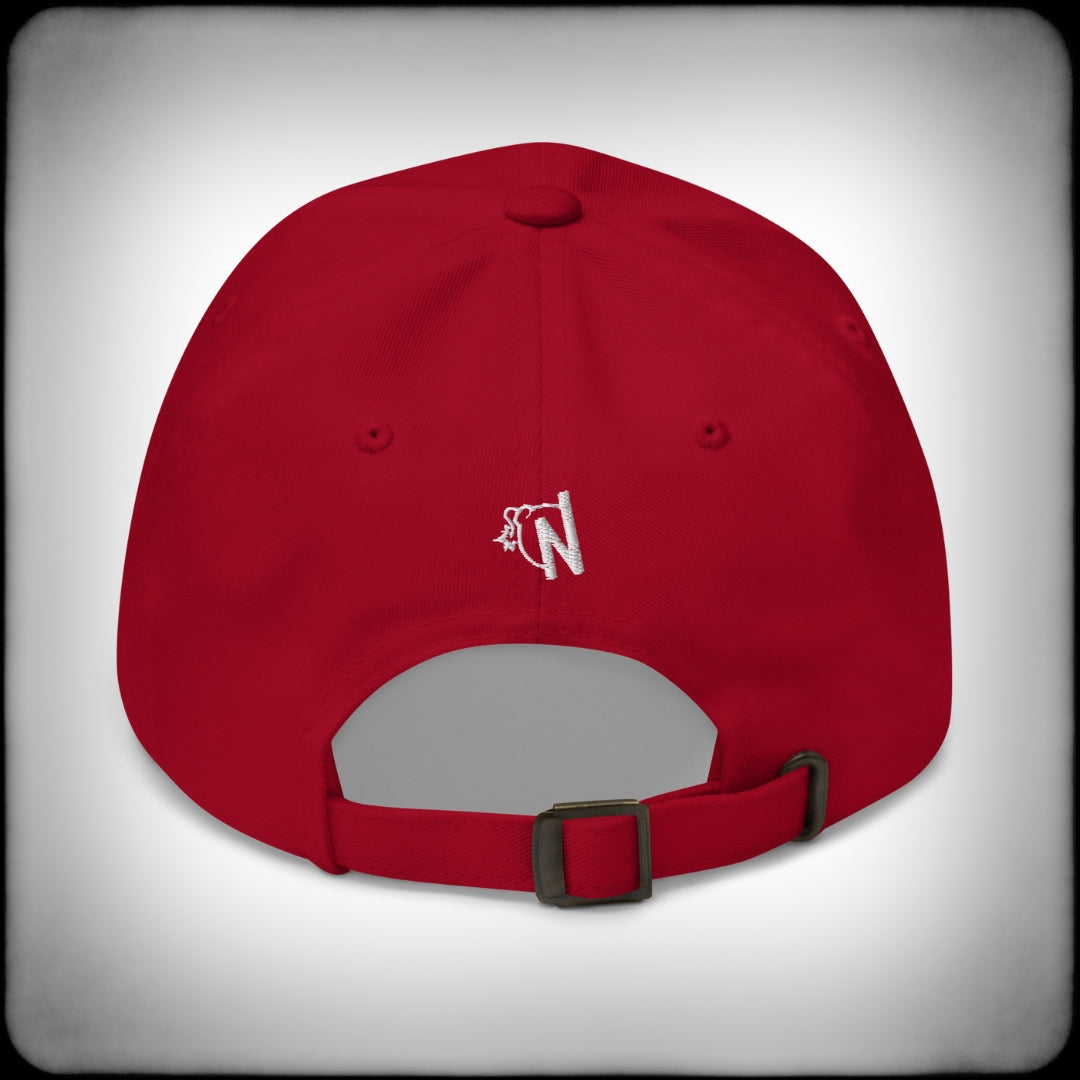Red Dad Hat Back - Nuanced Nihilist