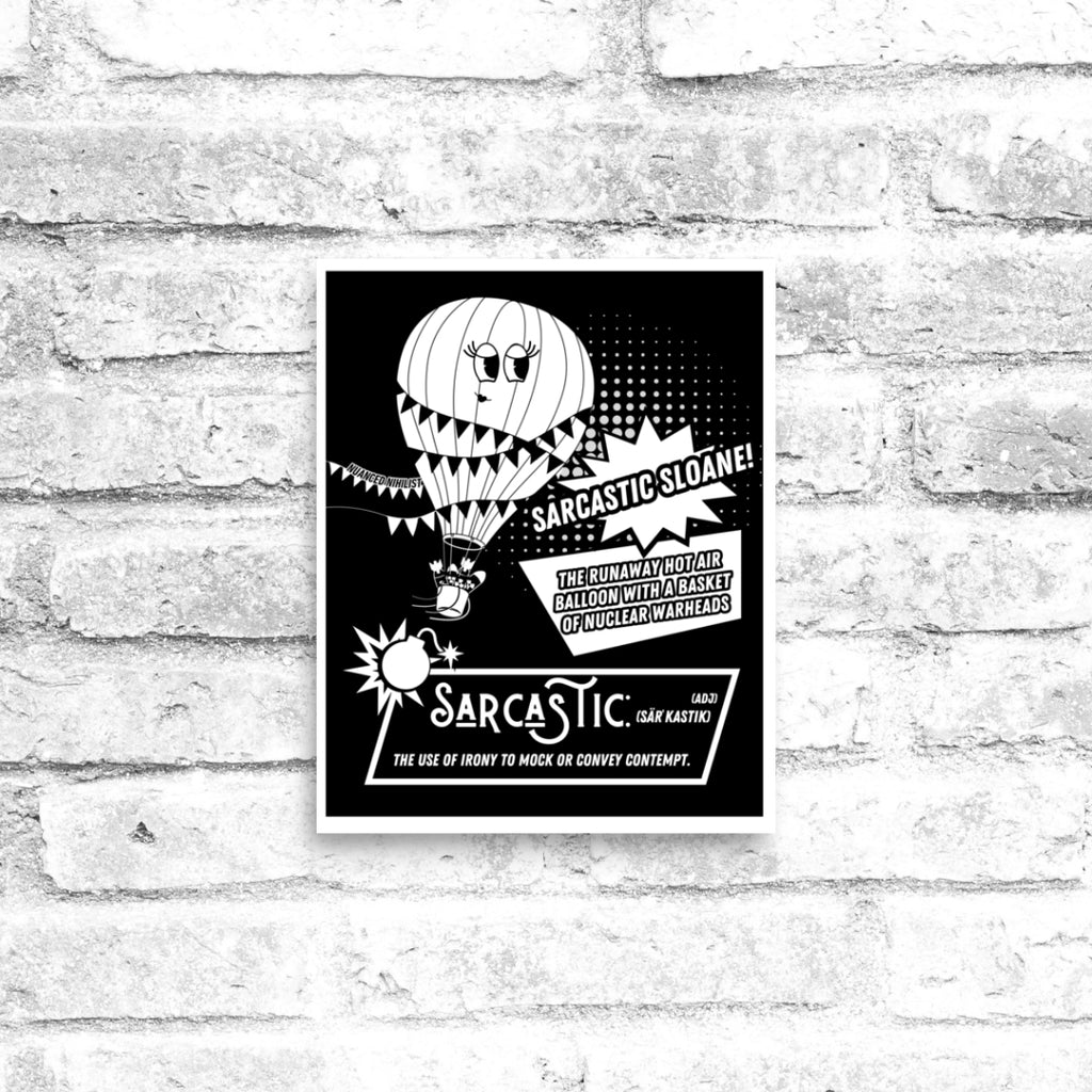 Sarcastic Definition 8x10 Poster - Nuanced Nihilist
