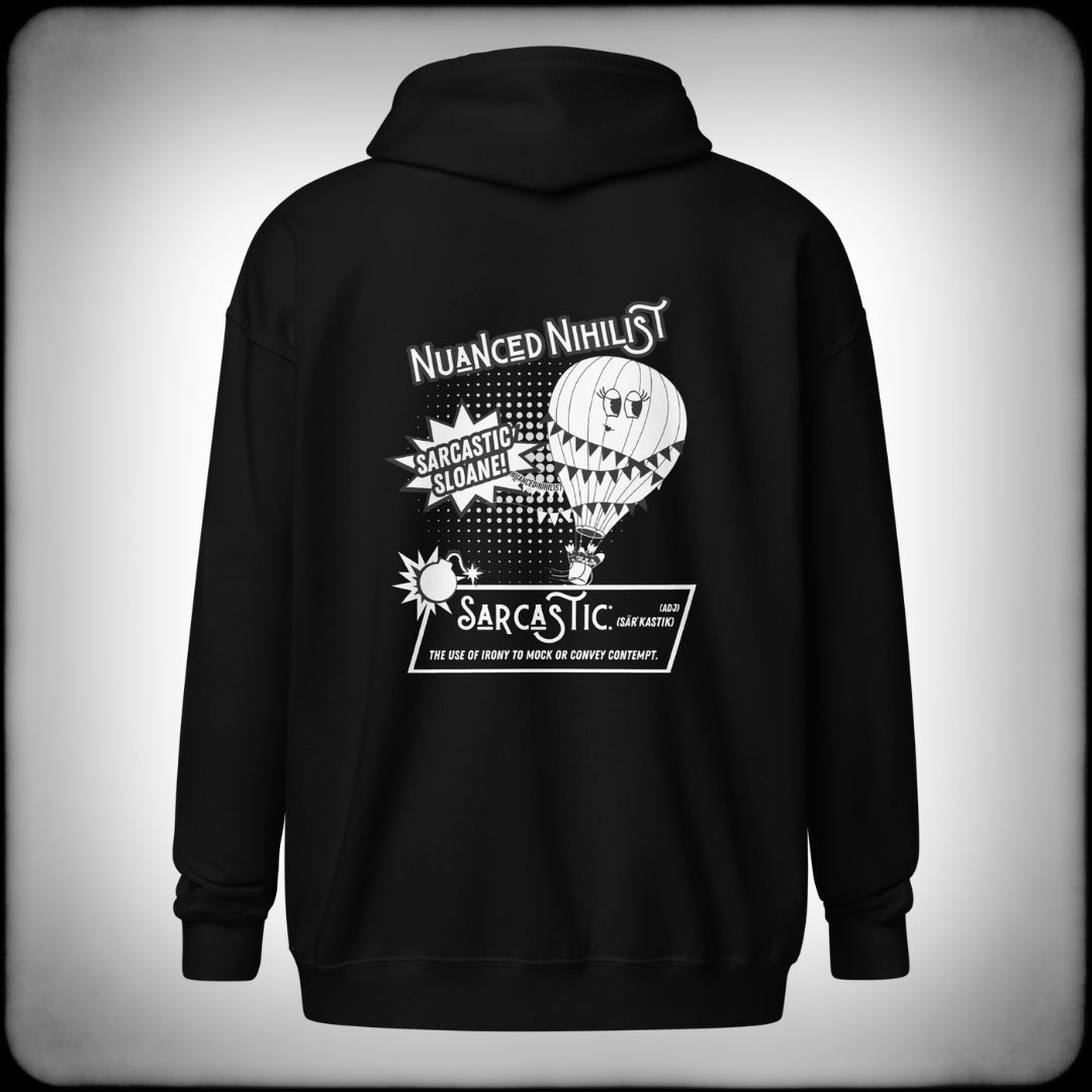 Sarcastic Definition Jacket Hoodie Back - Nuanced Nihilist